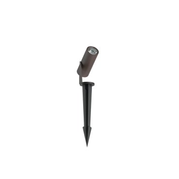 VK Lighting Sui - spot à piquet - Ø 3 x 7,2 cm - 3W LED inclus - IP65 - Brun rouille