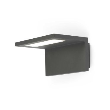 Faro Ele - applique murale - 17 x 13,5 x 9 cm - 6W LED inclus - IP54 - gris foncé