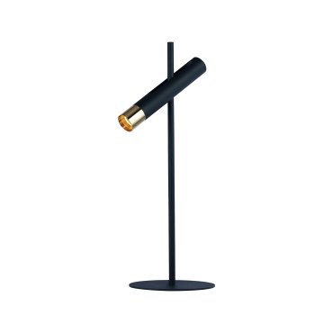 Searchlight Cylinder - lampe de table - 18 x 51 cm - 4W LED inclus - noir et or