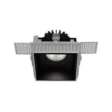 Nova Luce Belluno - spot encastrable sans garniture - 73 x 73 mm, 96 x 96 mm taille d'encastrement - IP54 - noir