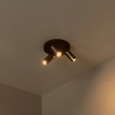 Lucide Ritmo - spot en saillie 3L - Ø 18 x 11,1 cm - café
