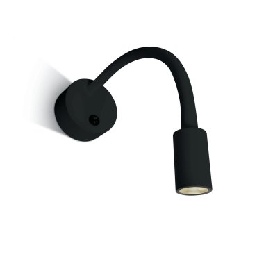 ONE Light Reading Spots - applique murale avec interrupteur - 20 x 8 cm - 3W LED inclus - noir