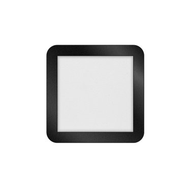 ETH Anne Square - plafonnier - 22,5 x 2,7 x 22,5 cm - LED dimmable 3 niveaux - LED 12W inclus - IP44 - noir