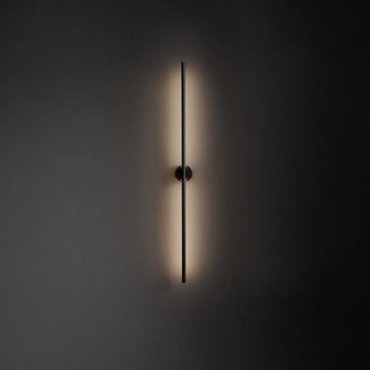 Nova Luce Cretel - applique murale - 90 x 8,3 x 1,5 cm - 15W LED inclus - IP44 - noir
