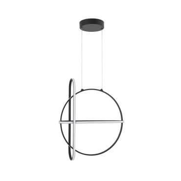 Nova Luce Arte - lampe suspendue - 52 x 16 x 120 cm - 48,6W LED dimmable inclus - noir mat