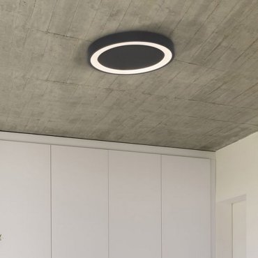 Nova Luce Nodi - plafonnier - Ø 45 x 5 cm - 30W LED incluse - noir sable