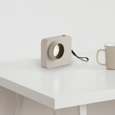 Nova Luce Kedros - lampe à poser rechargeable -  14 x 11 x 5 cm - 3W dimmable LED inclus - beige