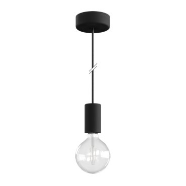 Creative Cables Eiva - suspension extérieure avec fixation plafond en silicone - Ø 12,5 x 164,5 cm - IP65 - noir
