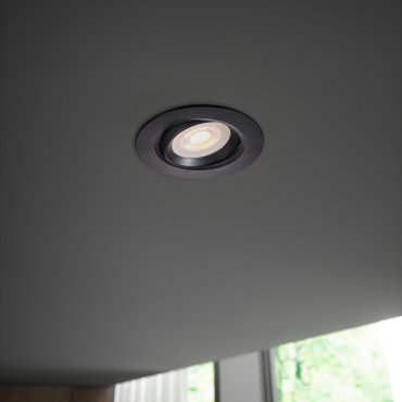 Nordlux Roar - spot encastré - Ø 85 mm, Ø 68 mm taille d'encastrement - 6,5W dimmable LED inclus - IP23 - noir
