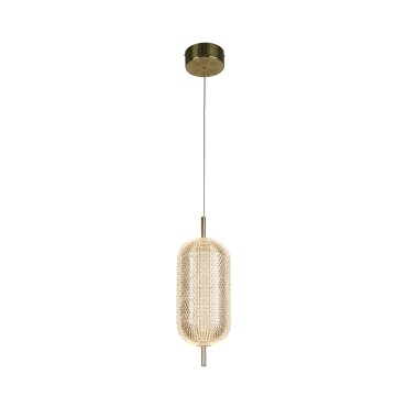 Searchlight Capsule - lampe suspendue - Ø 15 x 150 cm - 20W LED dimmable inclus - laiton satiné