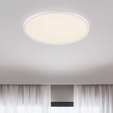 Nova Luce Aoton - plafonnier - Ø 60 x 5 cm - 55W dimmable LED inclus - blanc sablé
