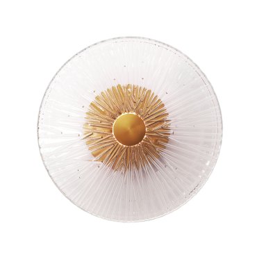 Maxlight Allure - applique murale en saillie - Ø 28 x 11 cm - 5W LED inclus - or avec verre clair