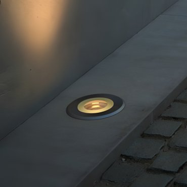 Nordlux Andor - spot encastrable de sol - Ø 110 mm, diamètre d’encastrement Ø 100 mm - IP67 - acier inoxydable.