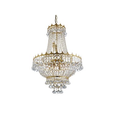 Searchlight Versailles - lustre - Ø 55 x 132 cm - or et transparent