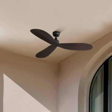 Faro Palma M - ventilateur de plafond - Ø 129 cm - IP44 - marron foncé