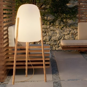 New Garden Rocket 145 - lampadaire d'extérieur - Ø63,5 x 145 cm - 9W LED dimmable inclus - IP65 - blanc