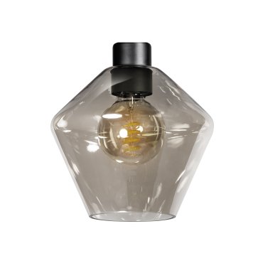ETH Bendy - abat-jour en verre - Ø 21,5 x 23 cm - fumé