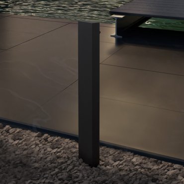 Nova Luce Zelda - lampe de jardin - 12 x 80 x 7,2 cm - 6W LED inclus - IP65 - noir sablé
