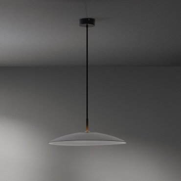 Nova Luce Polifemo - lampe suspendue - Ø 60 x 153 cm - 17W LED inclus - verre fumé et noir sablé