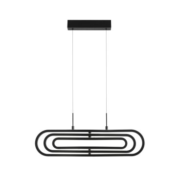 Nova Luce Arte - lampe suspendue - 64 x 44 x 120 cm - 50W LED dimmable inclus - noir mat