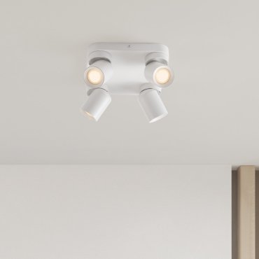 Nova Luce Amecy - spot en saillie 4L - 22 x 12,5 x 22 cm - blanc sablé