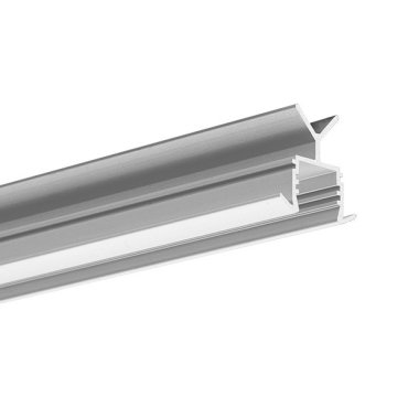 Klus POR - profilé LED encastré pour rampes - 2,32 cm x 2,29 cm - longueur 201cm - argent anodisé