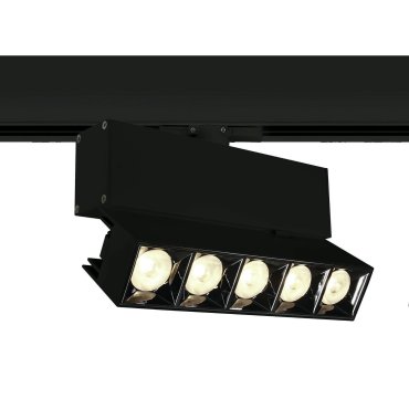 ONE Light Mirror Square - spot sur rail - système de rail triphasé - 19,3 x 5,4 x 5,4 cm - 20W LED inclus - noir