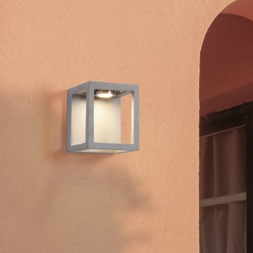 Nova Luce Bev - applique murale extérieure - 17 x 20 x 17 cm - 5W LED inclus - IP65 - gris