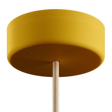 Creative Cables Eiva - cache plafond en silicone souple - ø 12,5 x 4 cm - IP65 - jaune moutarde