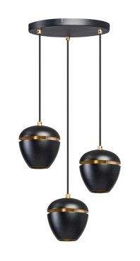 ETH Claire - suspension - Ø 30 x 200 cm - noir et laiton
