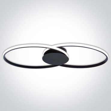 ONE Light Décoratif - plafonnier - 71 x 6 cm - 40W LED dimmable inclus - noir