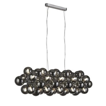 Searchlight Berry - lampe suspendue - 100 x 40 x 150 cm - chrome et verre fumé