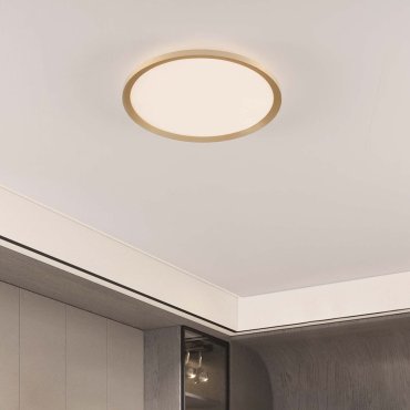 Nova Luce Aoton - plafonnier - Ø 40 x 5 cm - 35W dimmable LED inclus - or brossé
