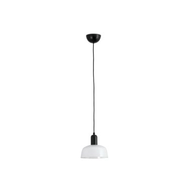 Faro Tatawin - lampe suspendue - Ø 18,4 x 108,1 cm - noir/verre laiteux