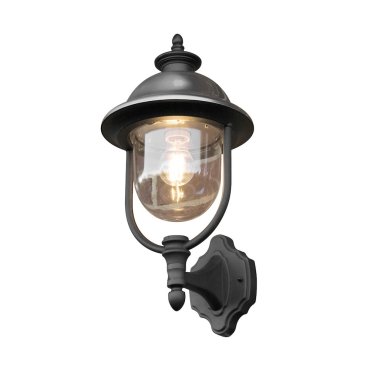 Konstsmide Parma Up – applique murale d’extérieur – 24 x 26 x 48 cm – IP44 – noir