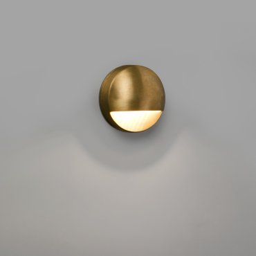 Faro Drak - applique murale - Ø 9 x 4,5 cm - 6W LED inclus - IP44 - laiton