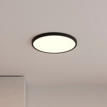 Nordlux Oja Smart - plafonnier - Ø 42 x 2,3 cm - 20W - fonction de gradation via app - 2700-6500K - noir
