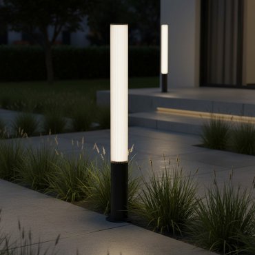 Nova Luce Iman - poteau de jardin - Ø 16 x 105 cm - 25W  LED inclus - IP65 - noir sablé