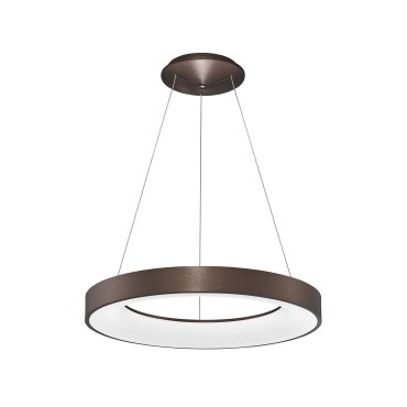 Nova Luce Rando Thin - lampe suspendue - Ø 60 x 120 cm - 50W LED dimmable inclus - café brossé