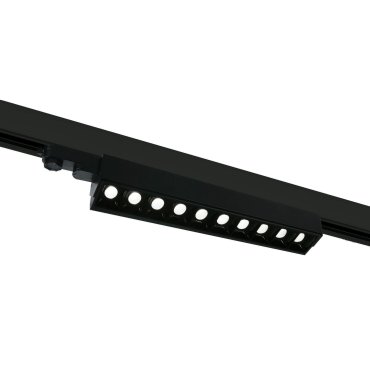 ONE Light Linéaire LED orientable - spot sur rail - système de rail triphasé - 58 x 6 x 8 cm - 10 x 5W LED inclus - noir - couleur de lumière blanche