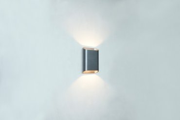 Artdelight Diaz Small - applique murale - 4 x 10 x 15 cm - 2 x 3W LED inclus - IP54 - métal brossé