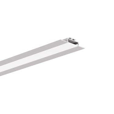 Klus Opac-30 - profilé LED encastré - 5,2 cm de large avec une fenêtre de 2,1 cm - argent anodisé