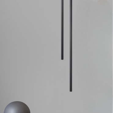 Nova Luce Elettra - lampe suspendue - Ø 1,5 x 200 cm - 5W LED inclus - noir sable