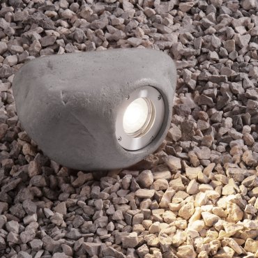Nova Luce Petra - lampe de jardin - 20 x 12 x 14 cm - IP65 - gris