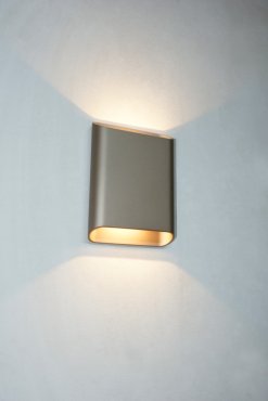 Artdelight Diaz Large - applique murale - 4 x 14,5 x 20 cm - 2 x 6W LED inclus - IP65 - champagne