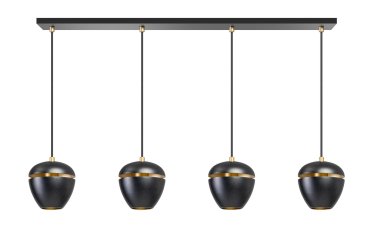 ETH Claire - suspension - Ø 15 x 200 cm - noir et laiton