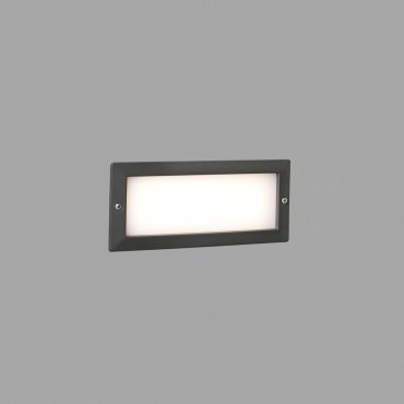 Faro Stripe - applique encastrée - 23,3 x 7,7 x 10 cm - 5W LED inclus - IP54 - gris foncé