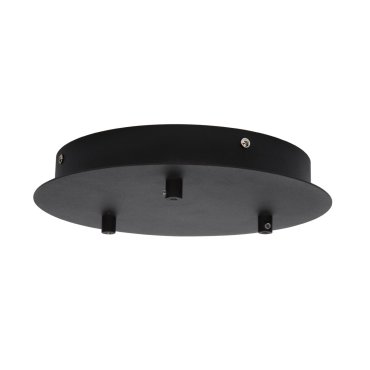 VK Lighting Rados - plaque de montage pour 3 points lumineux avec driver - Ø 25,5 x 3,6 cm - 28 à 36Vdc/230V - 20-25W LED inclus - 700Ma - noir