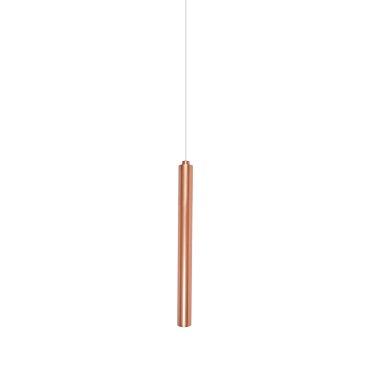 VK Lighting Rados - lampe suspendue - Ø 2,5 x 205 cm - 7W LED inclus - or rose
