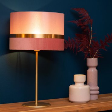 Lucide Extravaganza Tusse - lampe à poser - Ø 30 x 50 cm - rose